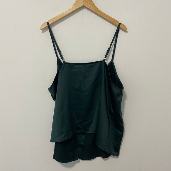 NEW Forever 21 Green Silky Tank Blouse Size 3X - Picture 5 of 5